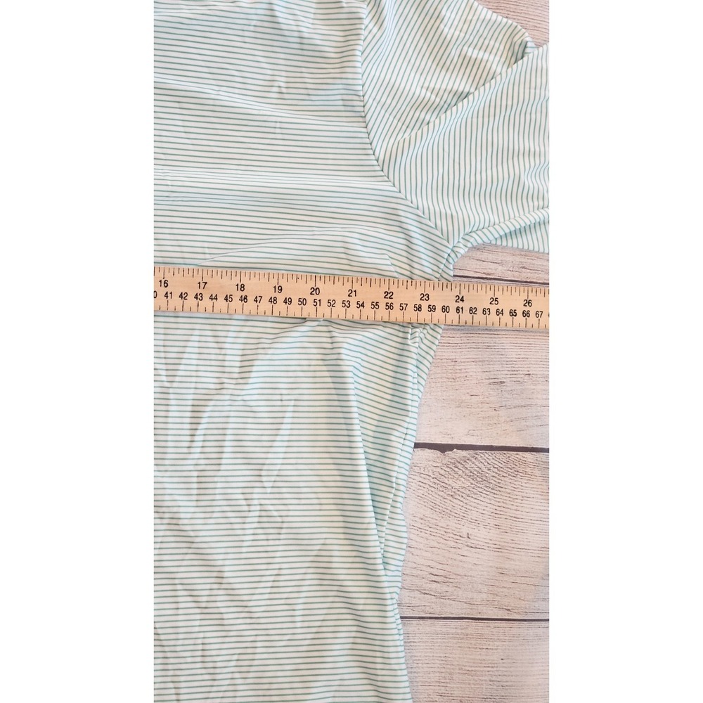 Collars & Co Polo Featherweight Flex Polo Shirt Mens XL Augusta Green Striped - Picture 3 of 7